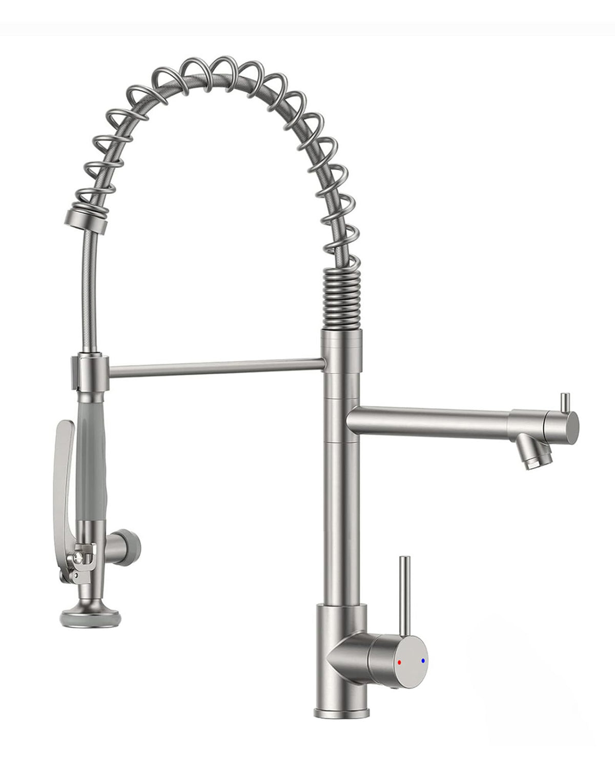 Fapully Chrome Kitchen Faucet with Sprayer,Commercial Faucet