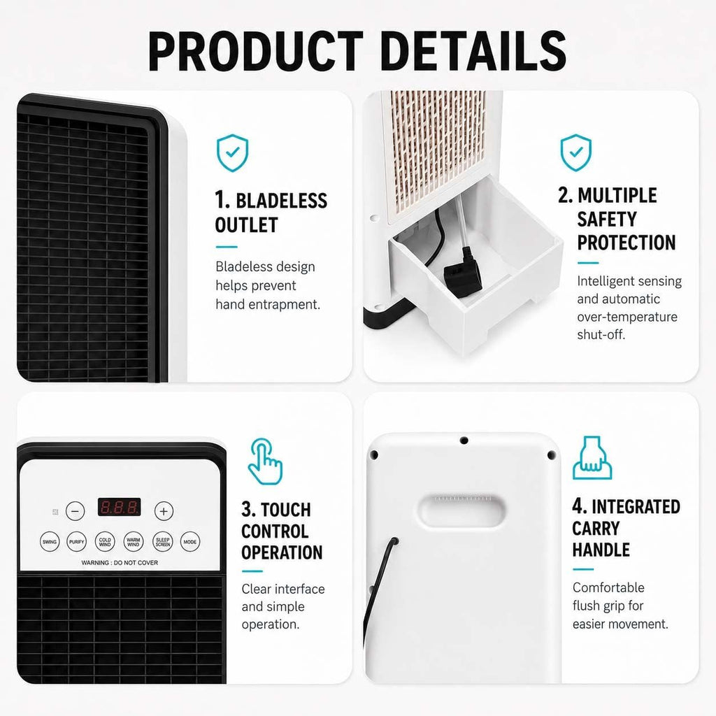 Air Conditioner Portable Heater Combo System