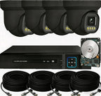 PoE Security Camera System Surveillance NVR Kits, 4pcs Cameras with Person/Pet/Vehicle Detection for 24-7 Recording（500GB HDD Inside）