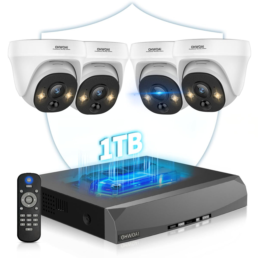 4K Wired Security Camera System Outdoor, POE Video Surveillance Systems