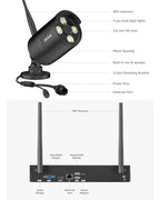 ANNKE Wireless Security Camera System-16CH NVR & 8 x 3MP Outdoor Cams, 1TB