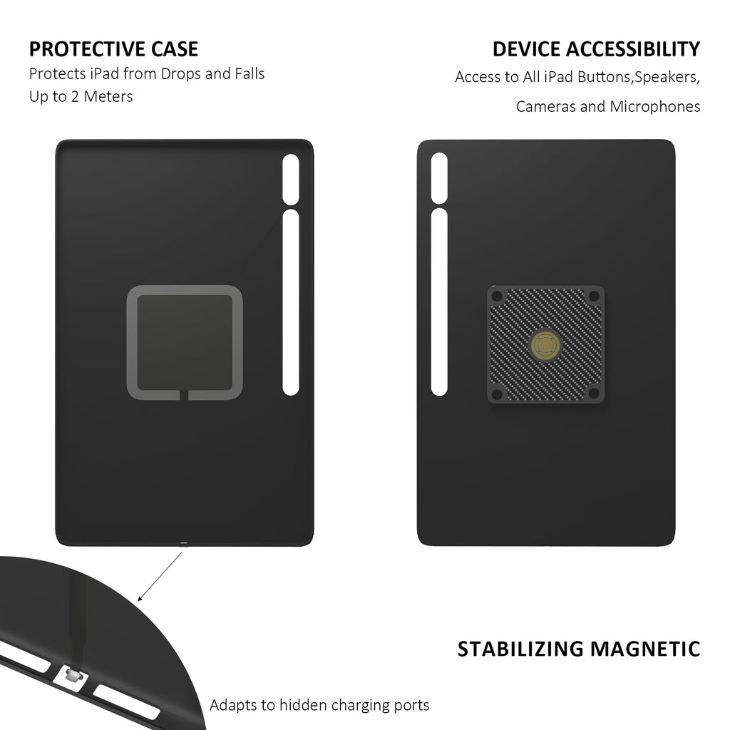 Wall Mount Charging Kit for Samsung Galaxy Tab S9 & S9 FE (10.9-inch) &S10 FE – Magnetic Tablet Wall Mount with 15W Fast Charging, Custom Protective Case, Smart Home Hub Ready, AC Powered