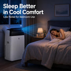 GarveeLife 14000 BTU Portable Air Conditioners, 4-in-1 Indoor AC Unit with Cooling, Dehumidifier, Fan, Follow Me, 24-Hour Timer, Remote Control & Window Kit for Bedroom, Home Office, Apartment,