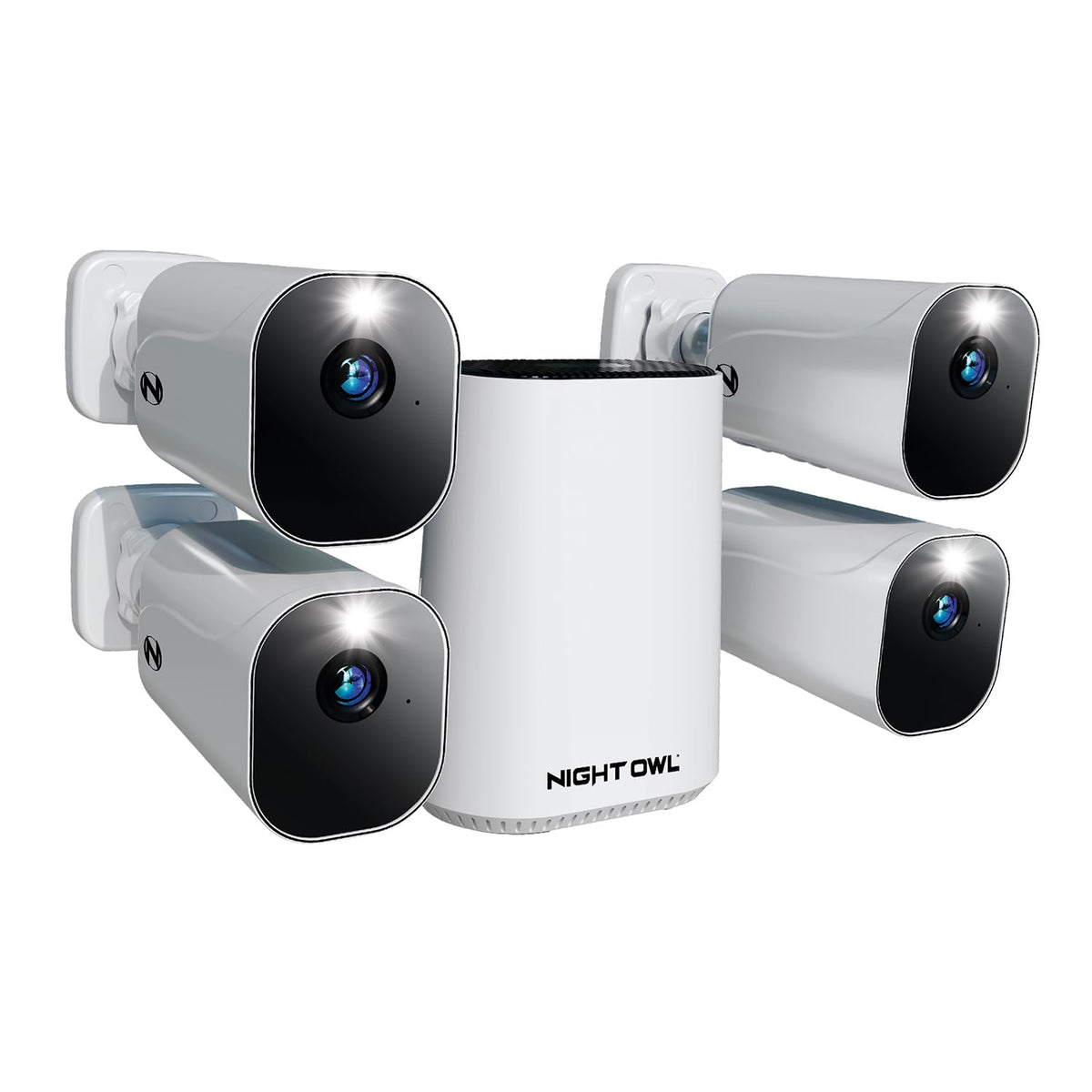 Night Owl Wireless Wi-Fi Hub, 4 1080p Cams, 64GB microSD, Motion Alerts