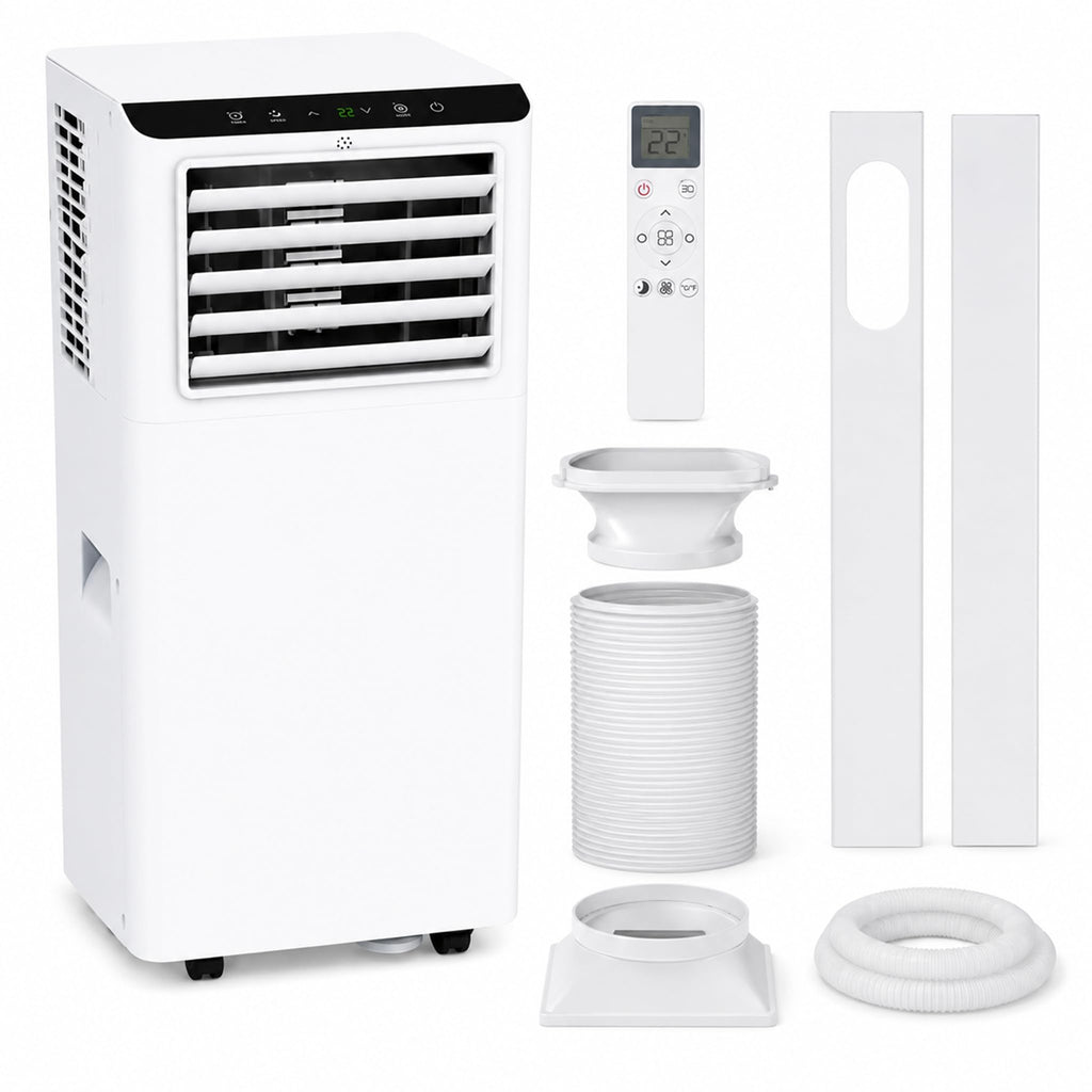 GarveeLife 14000 BTU Portable Air Conditioners, 4-in-1 Indoor AC Unit with Cooling, Dehumidifier, Fan, Follow Me, 24-Hour Timer, Remote Control & Window Kit for Bedroom, Home Office, Apartment,
