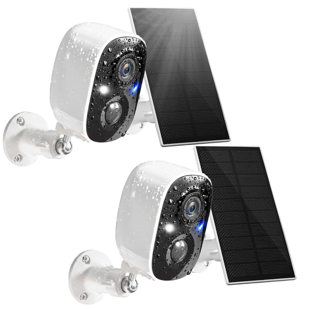 GMK 4 Pack Solar Camera System, Security Cameras Wireless Outdoor, 2K Video