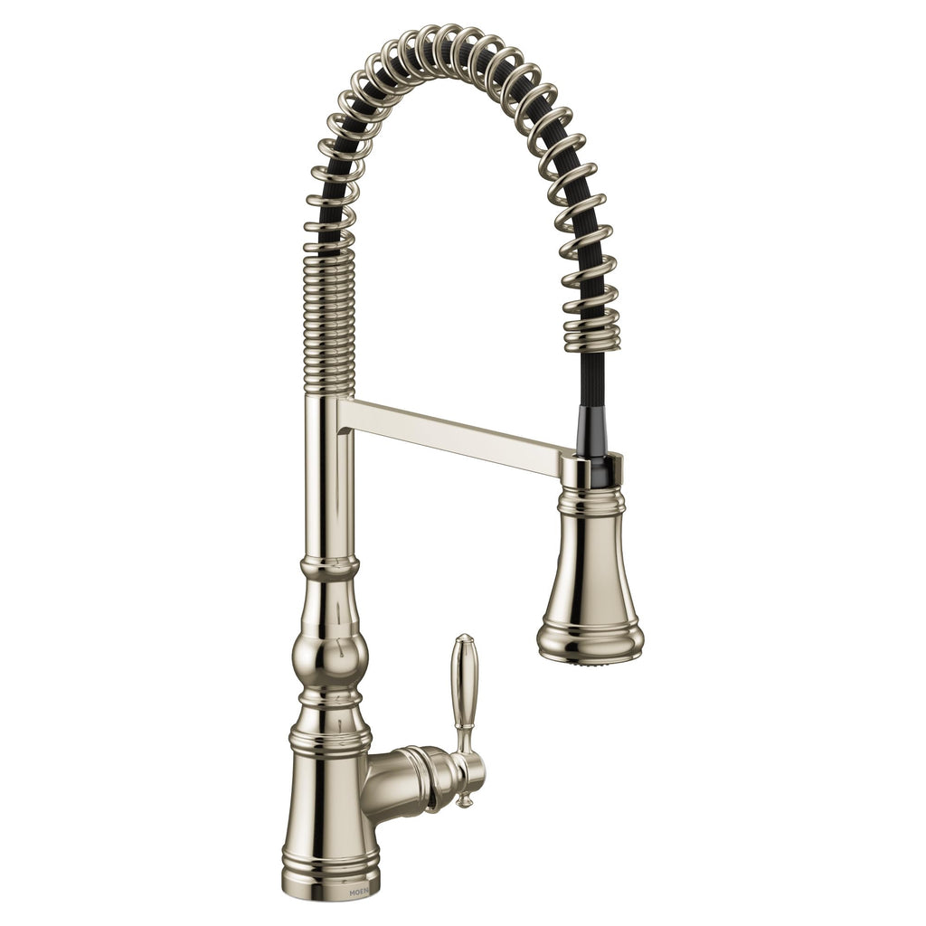 Moen S73004NL Weymouth Polished Nickel Pulldown Kitchen Faucet