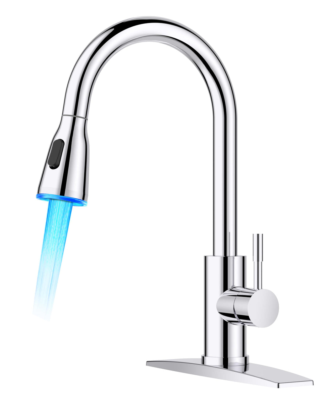 FORIOUS Touch Activated Kitchen Faucets Pull Down Sprayer, Brushed Nickel