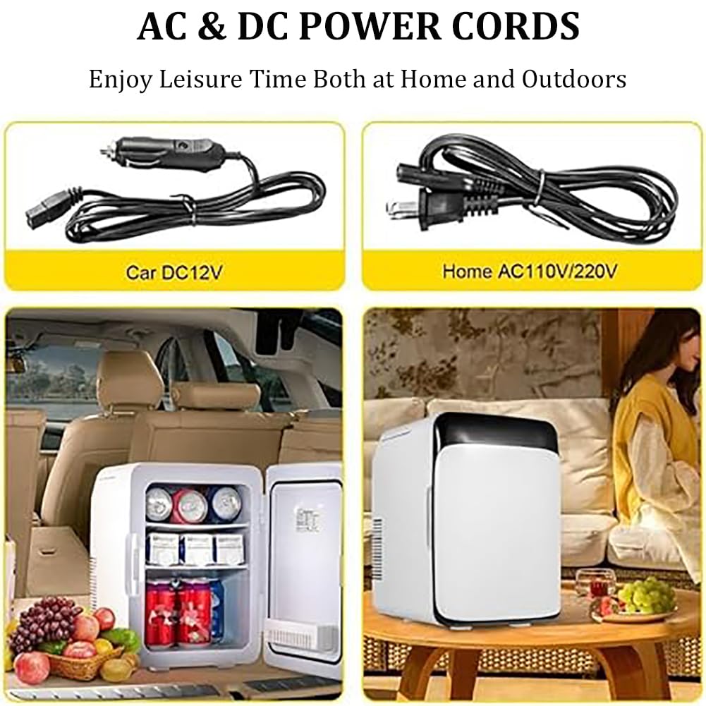 10-Liter Electric Mini-Fridge, Outdoor/Car Freezer, Cosmetics/Breast Milk/Medicine Cooler, 12V Portable Hot/Cold Box, Cooling And Heating