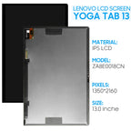 Screen Replacement for Lenovo Yoga Pad Pro 2021 / Yoga Tab 13 YT-K606F YT-K606M ZA8E0018CN LCD Displaiy Digitize Assembly Repair Part with Tools(Matte)