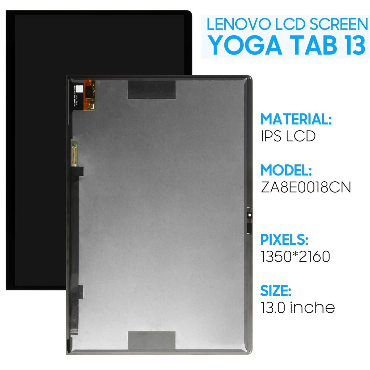 Screen Replacement for Lenovo Yoga Pad Pro 2021 / Yoga Tab 13 YT-K606F YT-K606M ZA8E0018CN LCD Displaiy Digitize Assembly Repair Part with Tools(Matte)