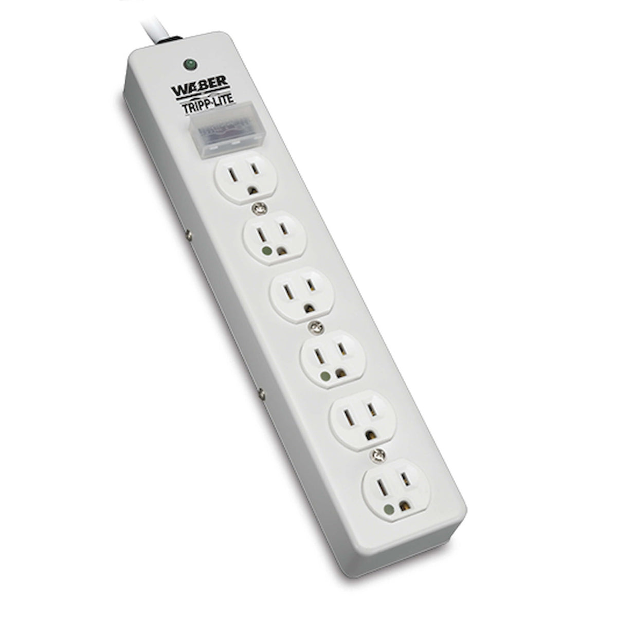 TRIPP LITE Hospital-Grade Surge Protector Medical Power Strip, 6 Outlets, Right-Angle NEMA 5-15PHG Plug, 6 Foot / 1.8M Cord, 1050 Joule Protection, (SPS606HGRA)