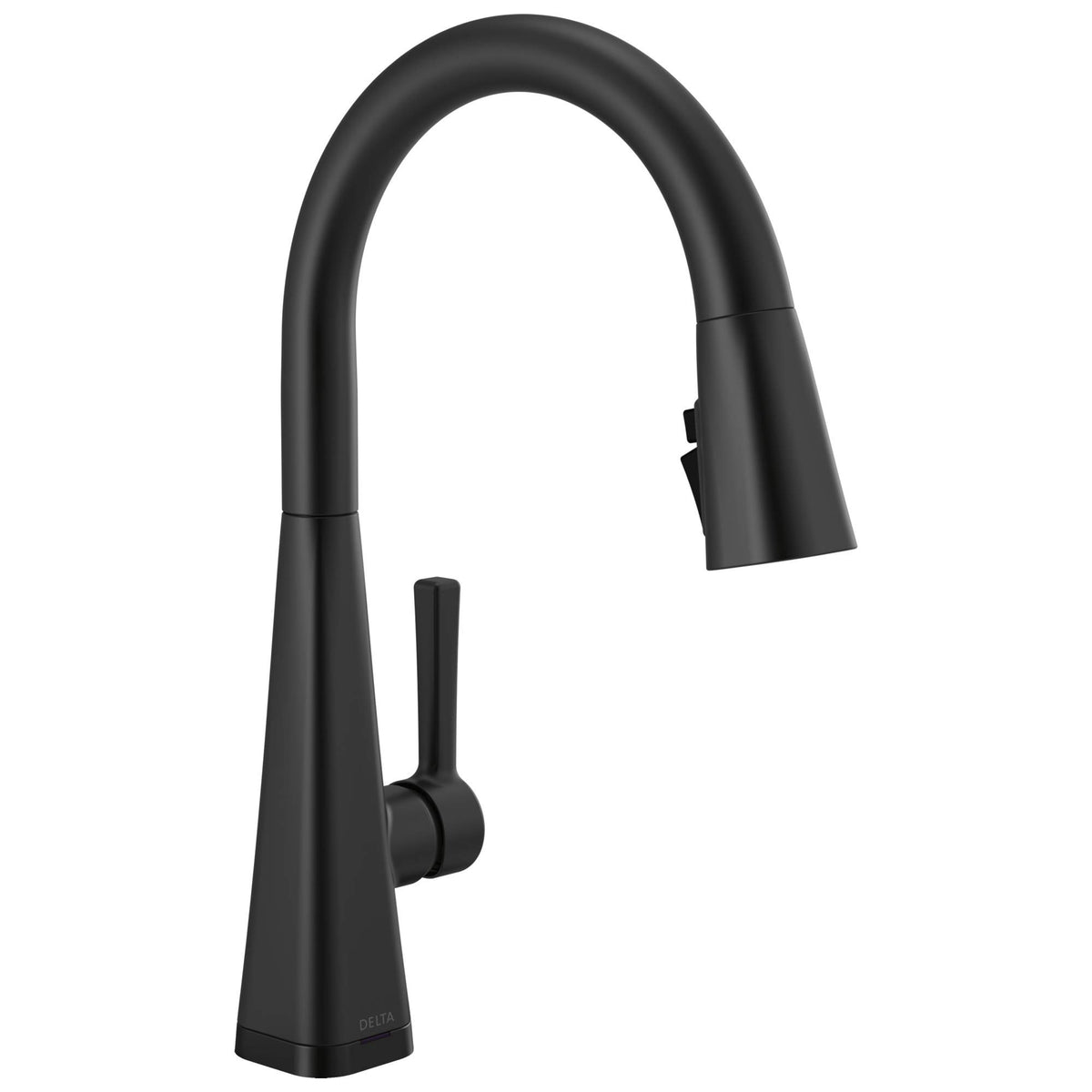 Delta Lenta Brushed Nickel Touch Kitchen Faucet with Pull Down Sprayer, Modern Single Hole Touch On Kitchen Sink Faucet, Single Handle, SpotShield Stainless 19802TZ-SP-DST