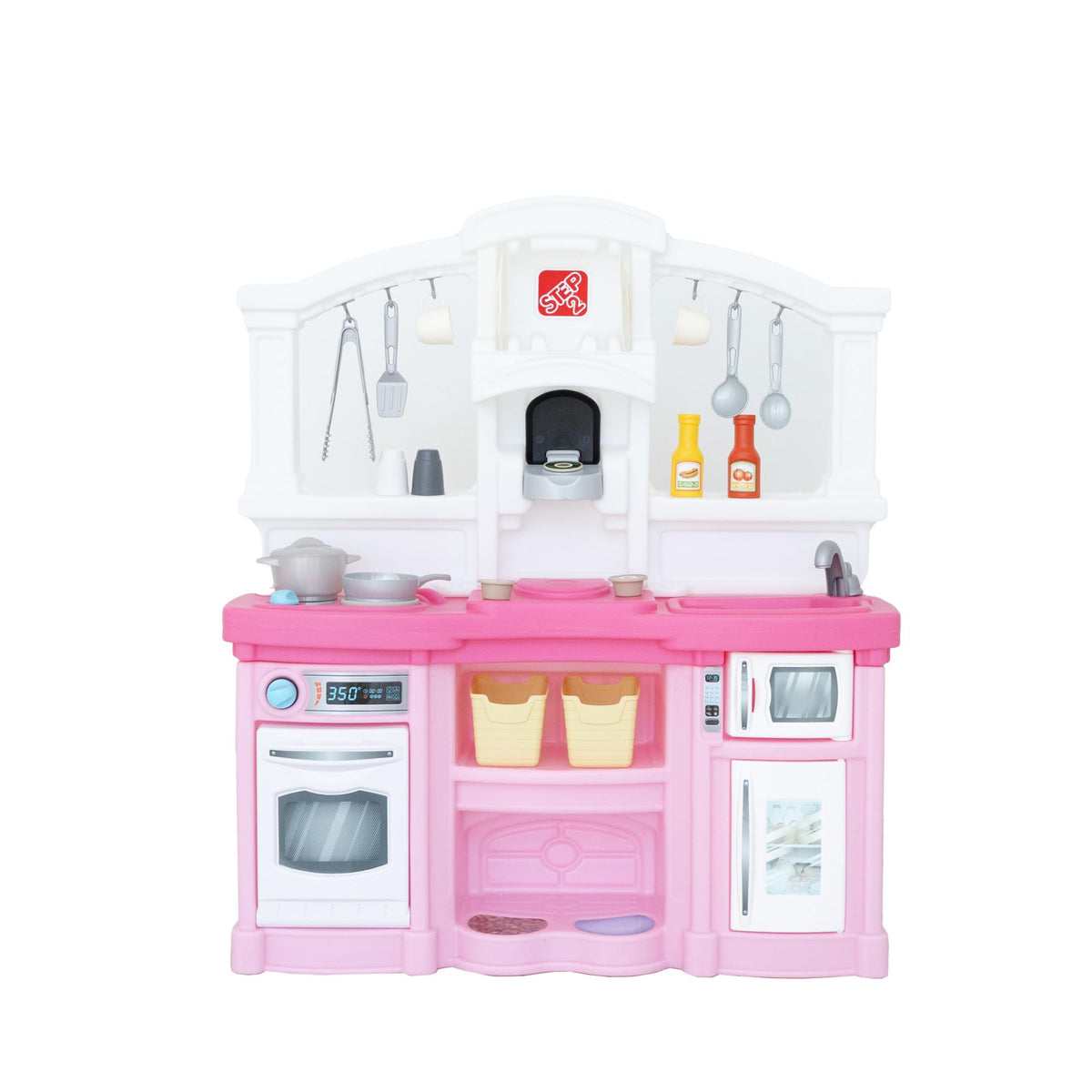 Step2 Fun with Friends Kids Kitchen Playset, Lights & Sounds, Pink