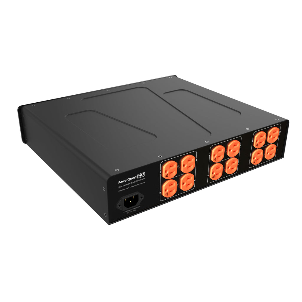 AudioQuest PowerQuest 707 12-Outlet Power Conditioner & Non-Sacrificial Surge Protector - North America