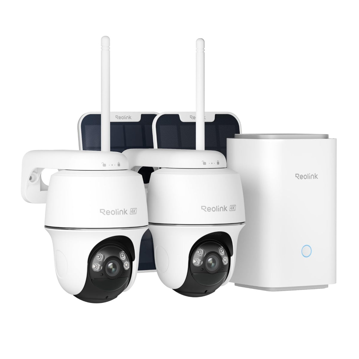 REOLINK Argus PT Ultra 4K Solar Security Camera Outdoor System 4 Pack