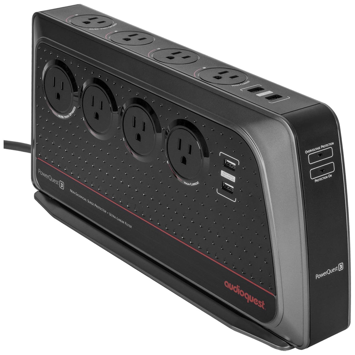 AudioQuest PowerQuest 3 ñ Power Conditioner/Non-Sacrificial Surge Protector ñ Power Strip ñ 8 Outlets ñ 4 USB Charging Ports (PQ3)