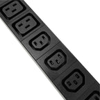 Rack Mount Power Strip - 240V 30A 2C19 & 4 C13 outlets PDU with Built-in Surge Protector, Volt & Amp Meter for Data Center - 19” Metal Housing, Ears & Fittings Included (2C19 4C13)