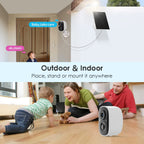 GMK 4 Pack Solar Camera System, Security Cameras Wireless Outdoor, 2K Video
