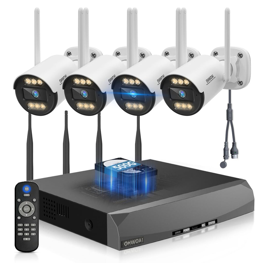 Wireless Security Camera System Outdoor, WiFi Video Surveillance Systems