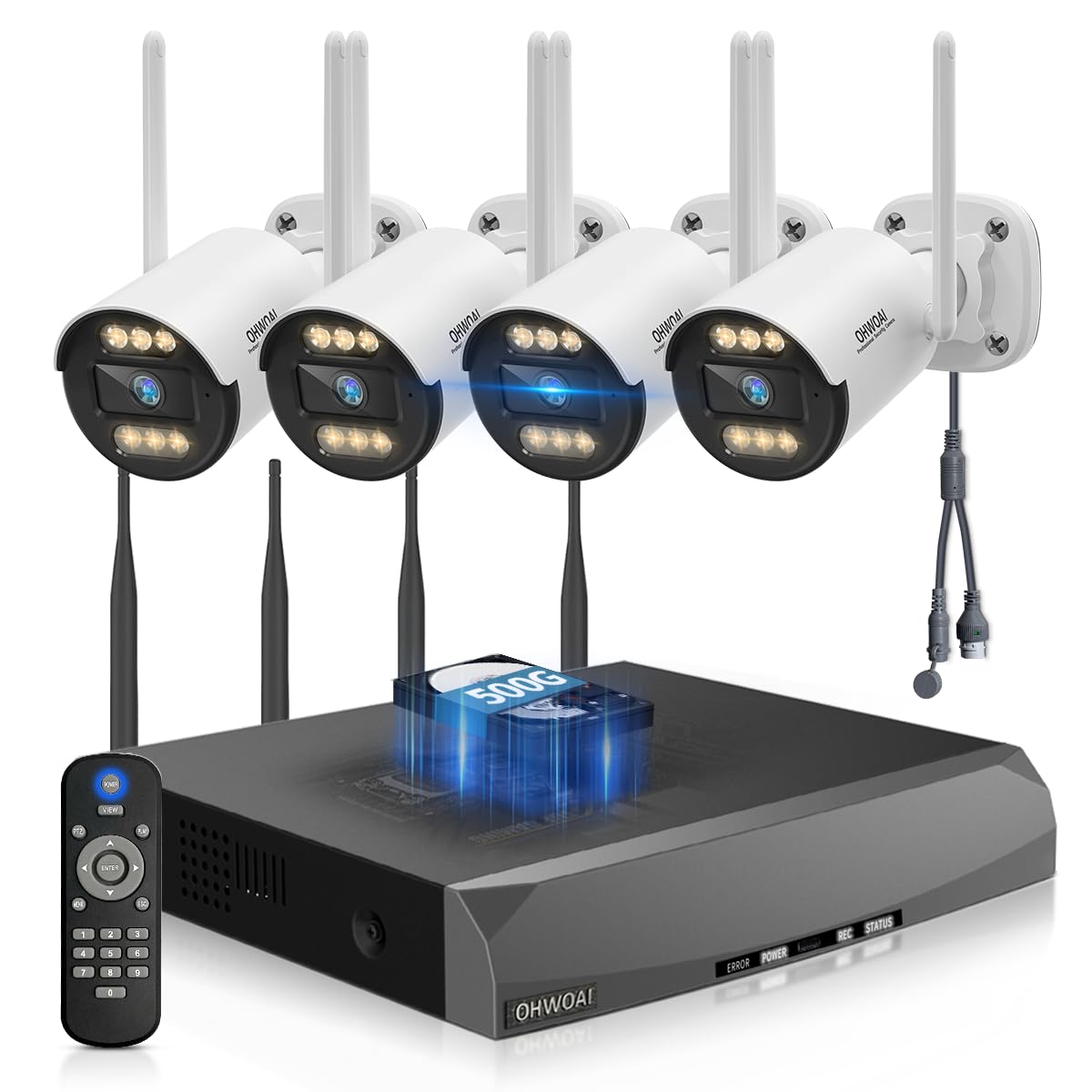 Wireless Security Camera System Outdoor, WiFi Video Surveillance Systems
