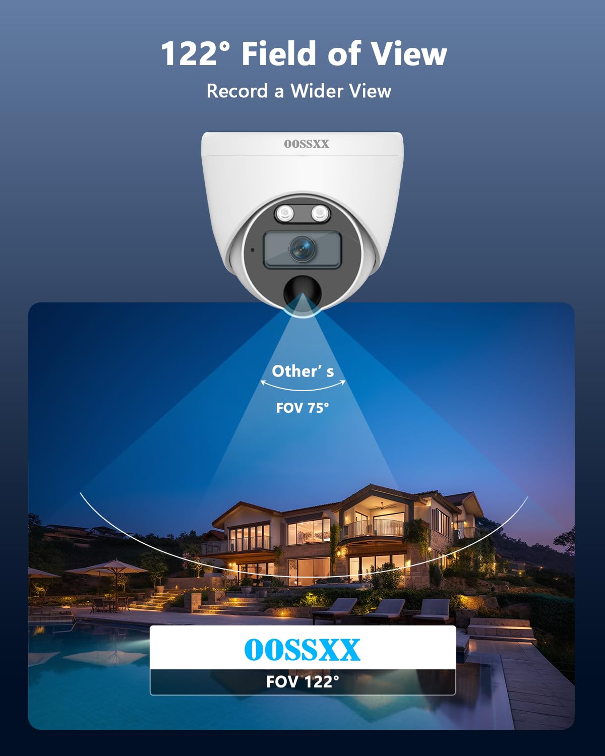 4K HD-Analog Wired Outdoor Security Camera System 4 Dome Cameras 500G HDD