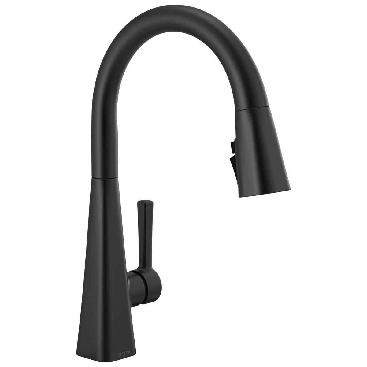 Delta Lenta Brushed Nickel Touch Kitchen Faucet with Pull Down Sprayer, Modern Single Hole Touch On Kitchen Sink Faucet, Single Handle, SpotShield Stainless 19802TZ-SP-DST