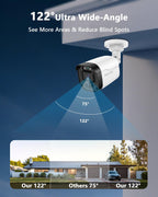 HD 5MP Wired Security Camera System 12Pcs Home Surveillance Cameras 3TB HDD