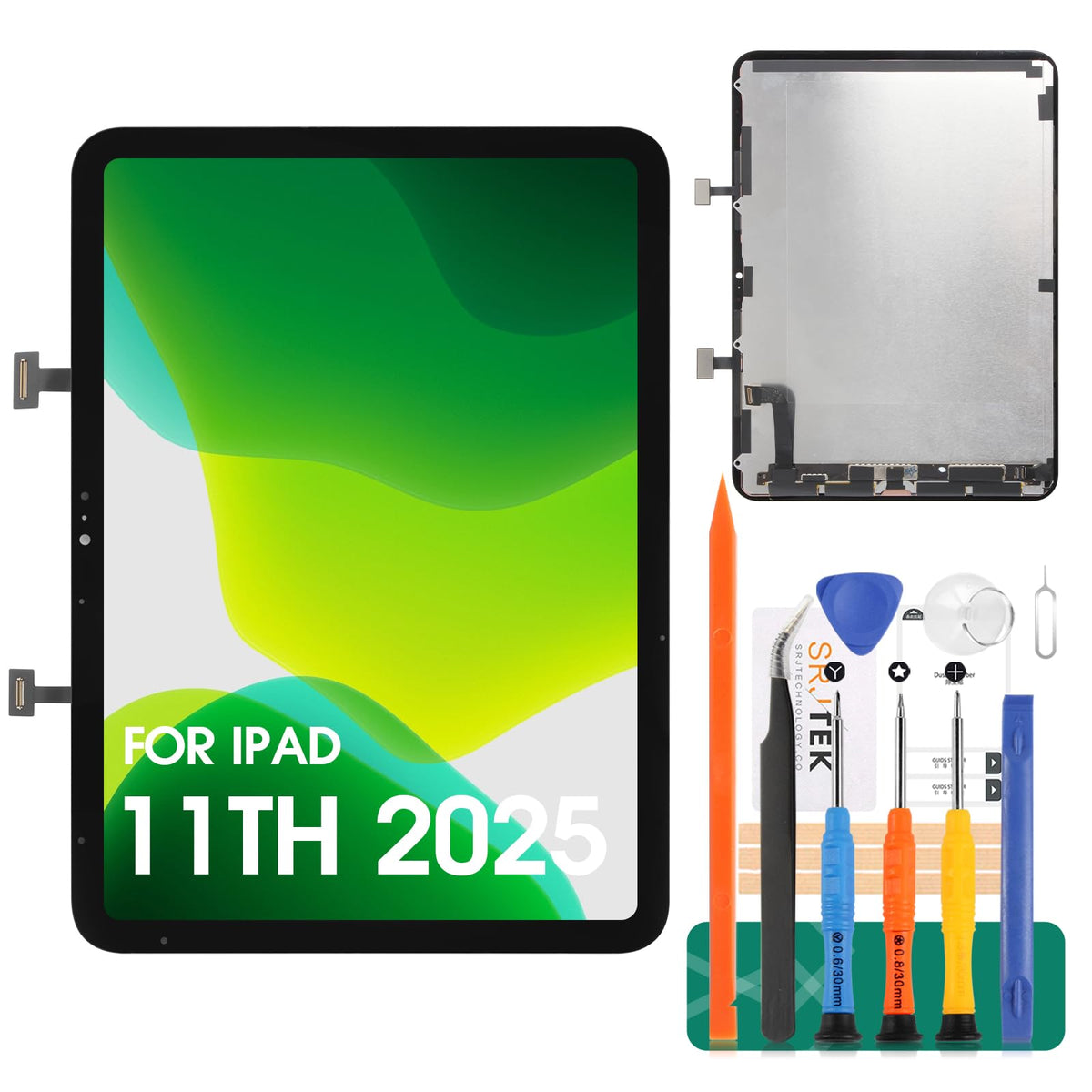 SRJTEK for iPad 11th Gen 2025 LCD Display for iPad A16 (2025) Screen Replacement for iPad 11" A3355 A3356 A3354 Touch Screen Digitizer Assembly Repair Kits (Black)