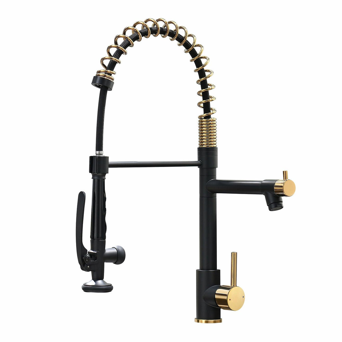 Fapully Chrome Kitchen Faucet with Sprayer,Commercial Faucet