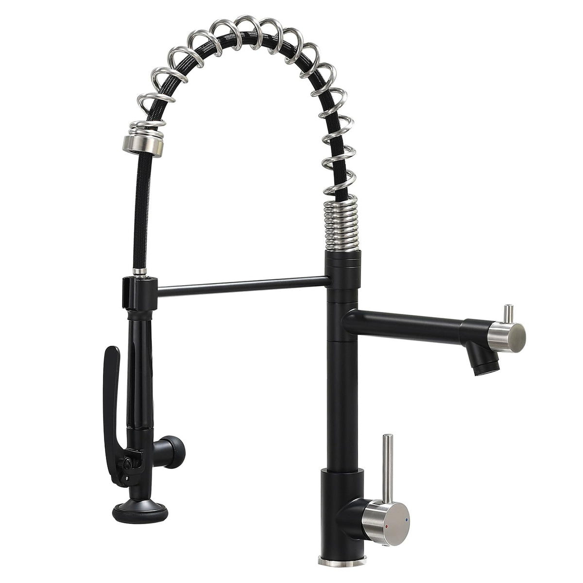 Fapully Chrome Kitchen Faucet with Sprayer,Commercial Faucet