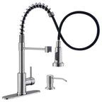 GIMILI Matte Black Touchless Kitchen Faucet with Spring Pull Down Sprayer