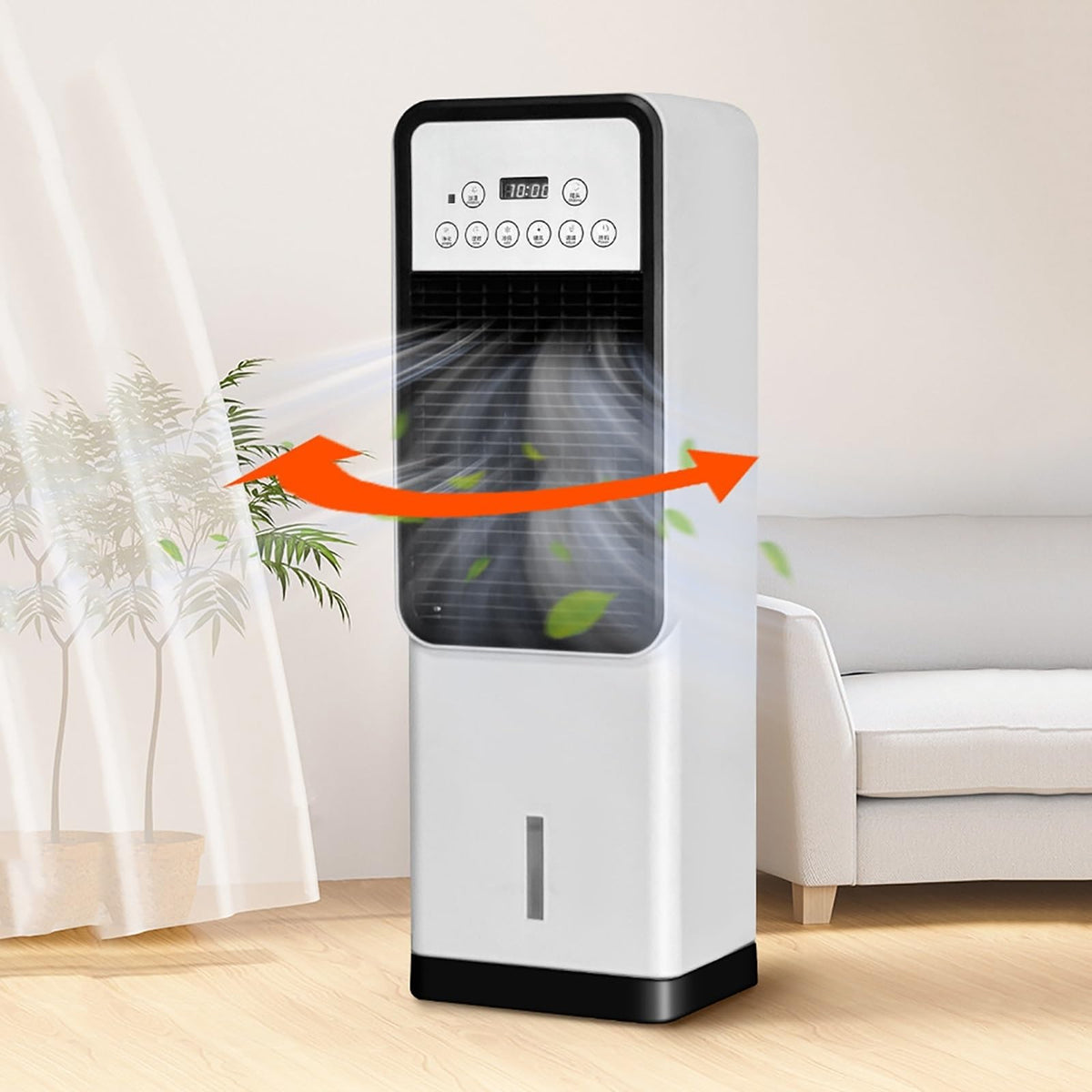Evaporative Air Cooler, Portable Cooling and Heating Air Conditioners Heating Syste, Cooling Fan/Space Heater, Comes with a Remote Control for Timed Wide-Angle Airflow