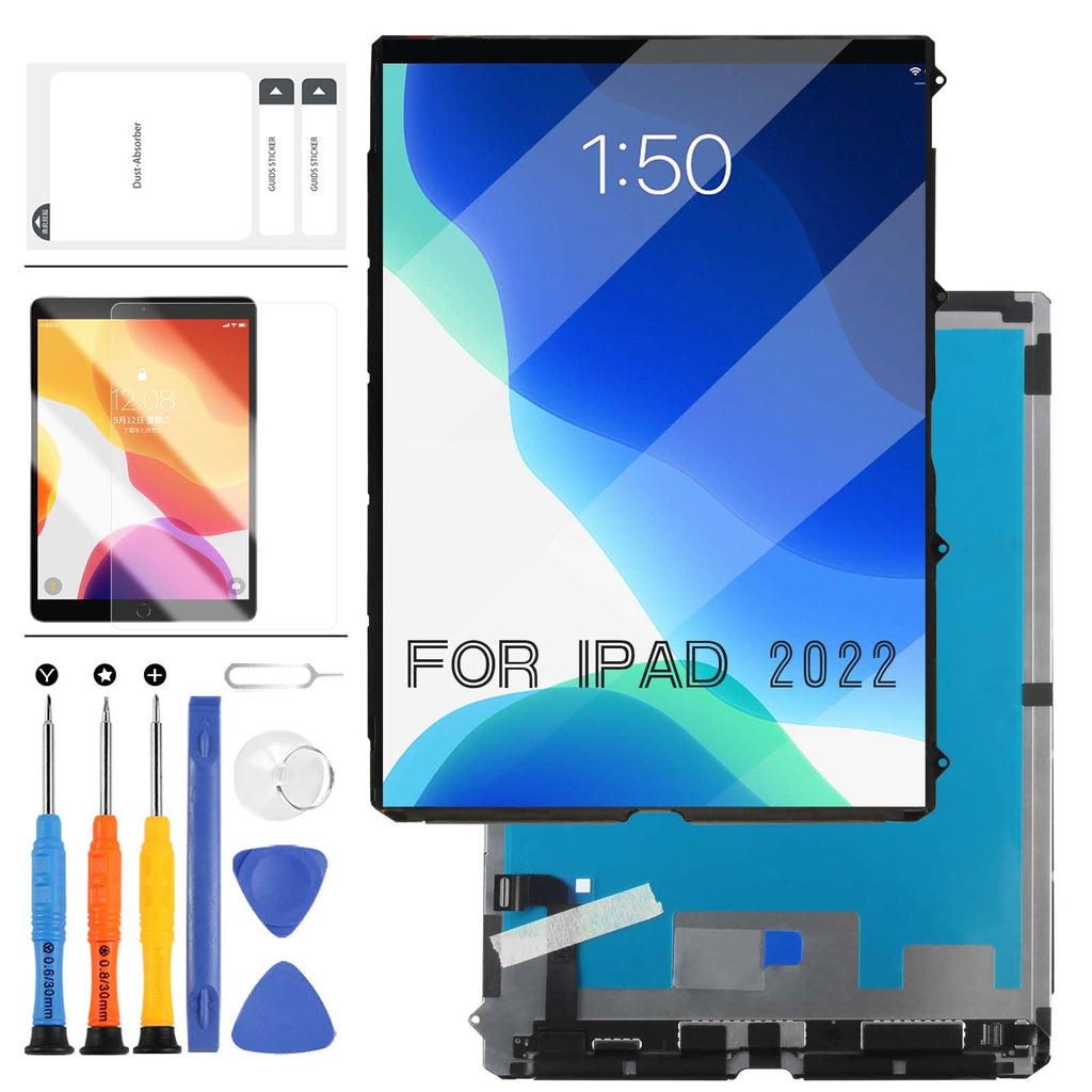 AMOLED for iPAD 10th Generation Screen Replacement Kit 10.9" for iPad 10 10th Gen 2022 LCD Screen A2696 A2757 A2777 Display LCD Full Assembly Repair Parts, +Tempared Glass +Tools (No Touch Digitizer)