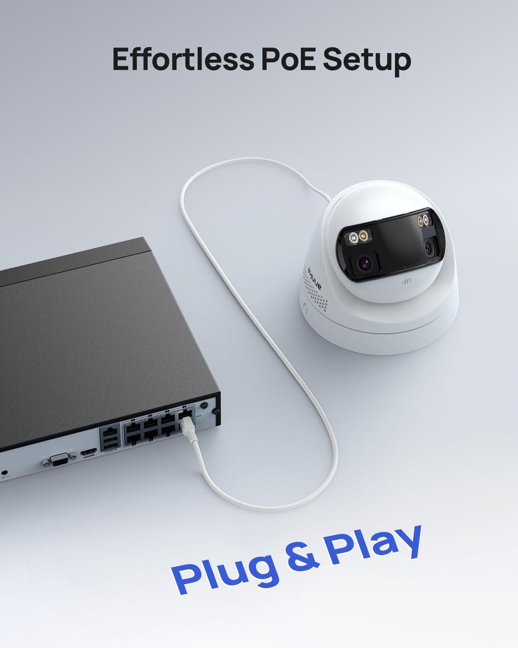 ANNKE 4K PoE Security Camera System with Dual-Lens, 180°Wide Angle, 2TB HDD