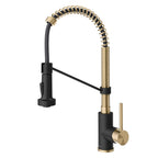 KRAUS Matte Black Black Stainless Pull Down Kitchen Faucet KPF-1610MBSB