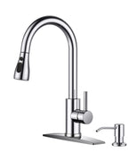 FORIOUS Touch Activated Kitchen Faucets Pull Down Sprayer, Brushed Nickel
