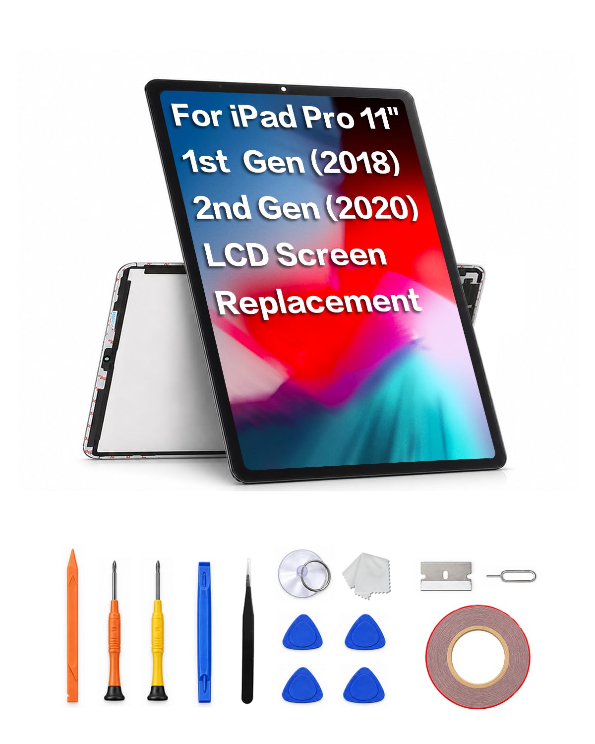 11'' for iPad Pro 1st (2018)/2nd (2020) Screen Replacement LCD Assembly