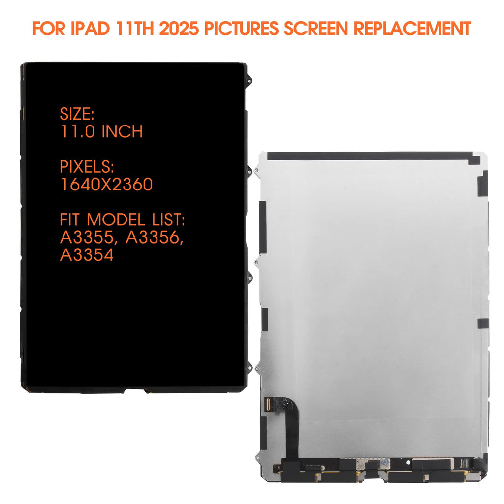 Original for iPad 11th Gen LCD Screen Replacement for iPad A16 2025 LCD Display for iPad 11th Gen 2025 A3355 A3356 A3354 LCD Repair Parts(Not Touch Digitizer)