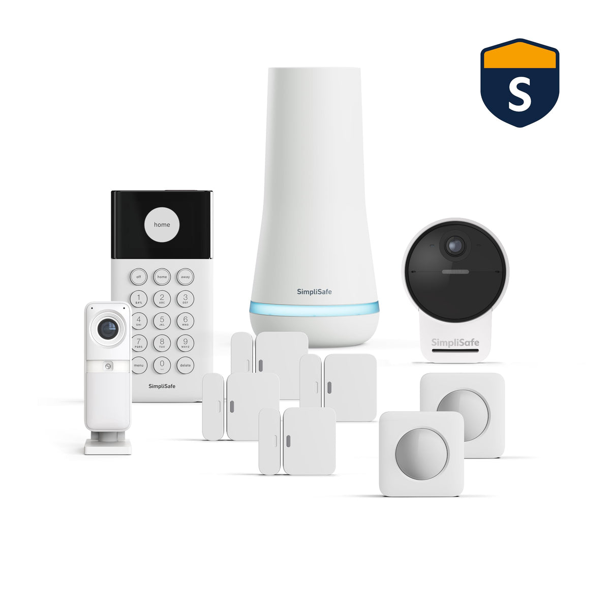 SimpliSafe 10 Piece Wireless Home Security System with Outdoor Camera- Optional 24/7 Professional Monitoring - No Contract - Compatible with Alexa and Google Assistant
