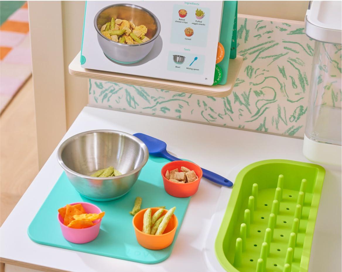LOVEVERY, The Real Life Play Kitchen with Fresh, Drinkable Running Water, Plus Toddler Recipe Book, Birthday Gift for 18 Months to 5+ Years