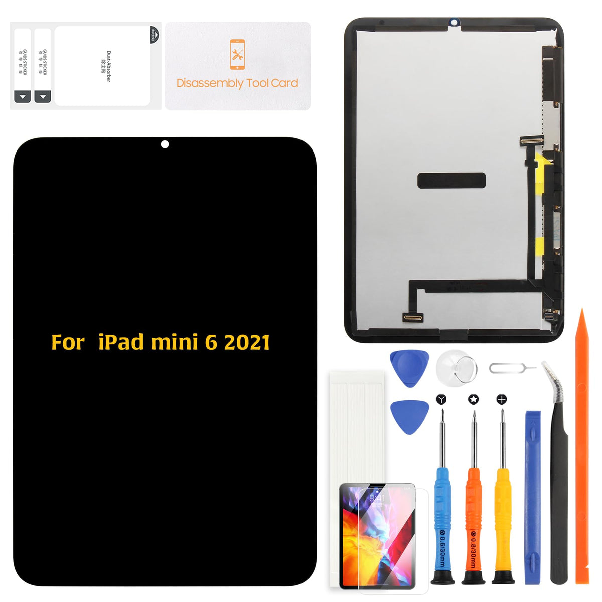 A-MIND for iPad mini 6 Screen Replacement 8.3" Black LCD Display Assembly Touch Screen Digitizer Repair Kit A2567 A2568 A2569 2021