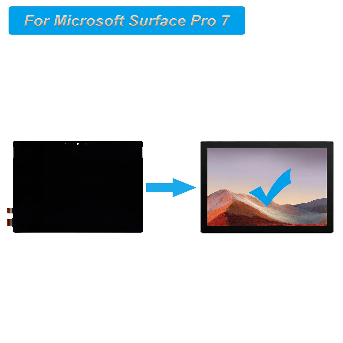 LCD Display for Microsoft Surface Pro 7 1866 Replacement LCD Touch Screen Display Digitizer Full Assembly Parts