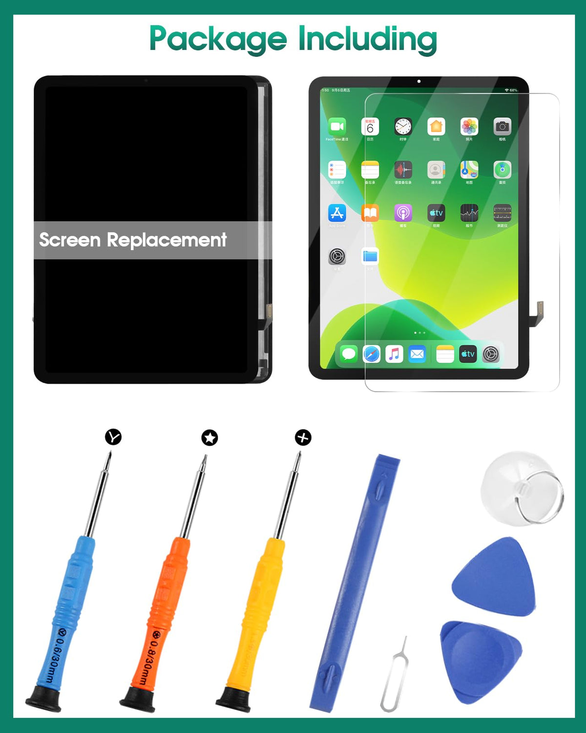 for iPad Air 4 2020 LCD Screen Replacement iPad Air 4 10.9 LCD Display A2324 Touch Digitizer Compatible with Model A2072, A2325, A2316 Assembly Repair Parts Kits