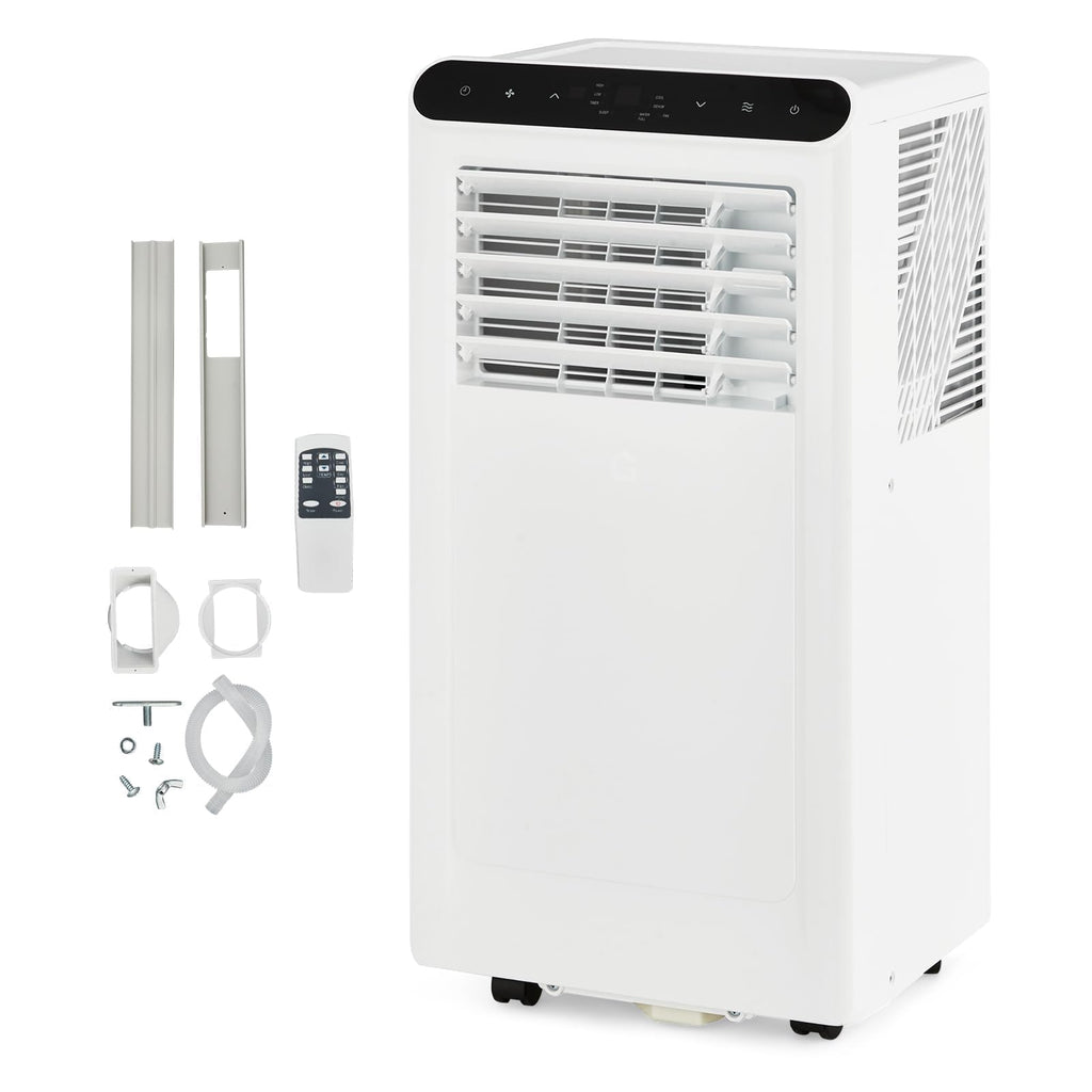 GarveeLife 14000 BTU Portable Air Conditioners, 4-in-1 Indoor AC Unit with Cooling, Dehumidifier, Fan, Follow Me, 24-Hour Timer, Remote Control & Window Kit for Bedroom, Home Office, Apartment,