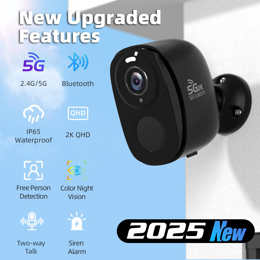 Rraycom 5G/2.4G Security Cameras Wireless Outdoor,4Pack Cameras System