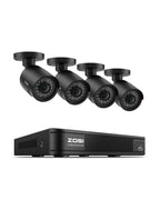 ZOSI 3K Lite Wired Security Camera System, 4 X 2MP CCTV Cameras, 500GB HDD