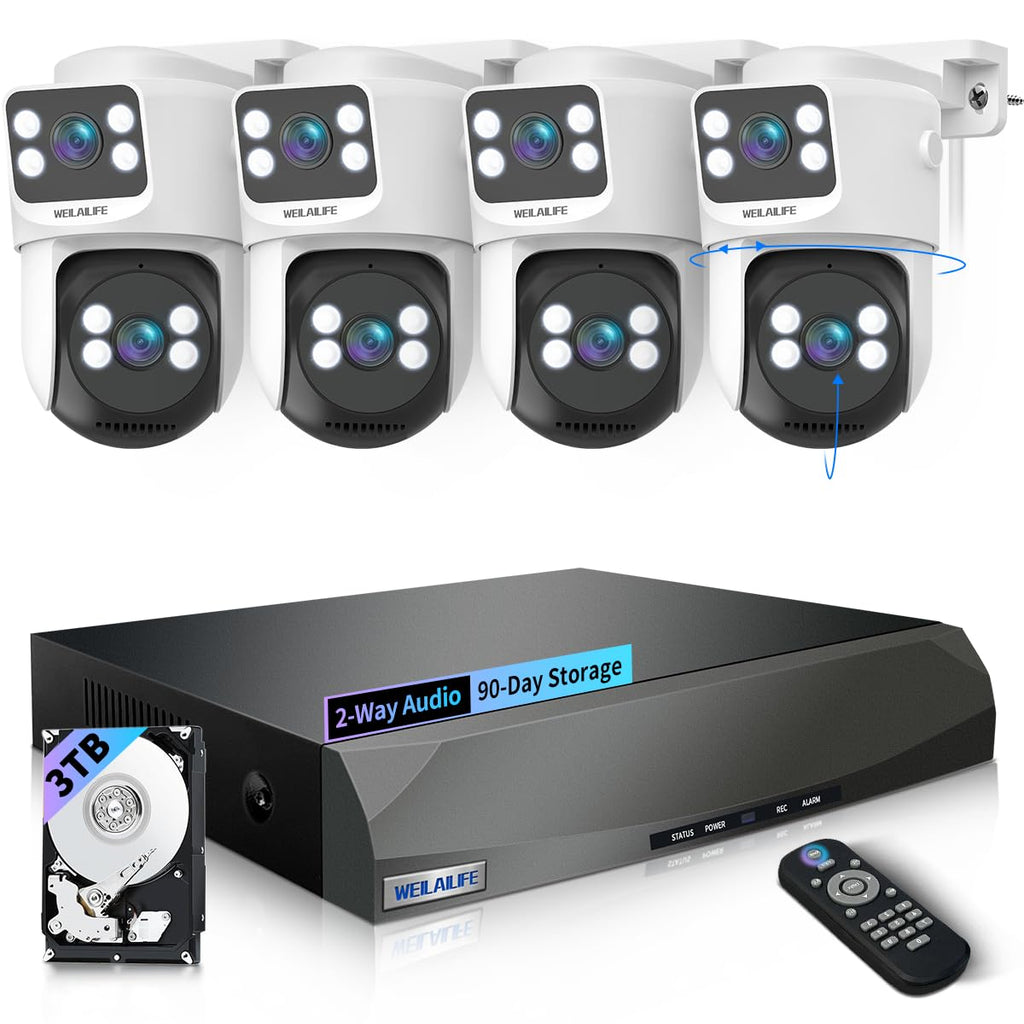 4K Wired Security Camera System, Home POE Video Surveillance Systems