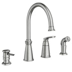 Moen Whitmore Spot Resist Stainless One-Handle High Arc Kitchen Faucet, 87044SRS
