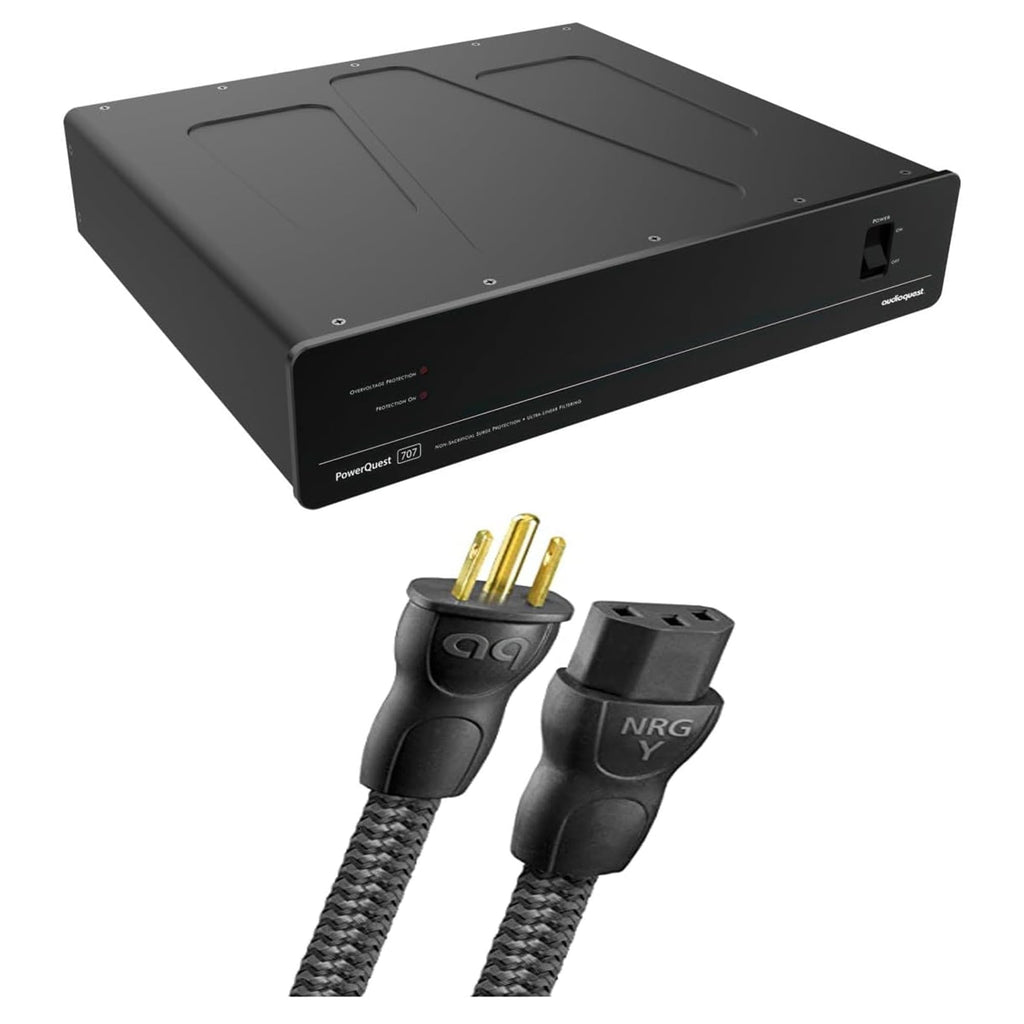 AudioQuest PQ505NA PowerQuest 505 12 Outlet Surge Protector with an AudioQuest NRGY3US01 1.0M Low-Noise AC Power Cable (2023)